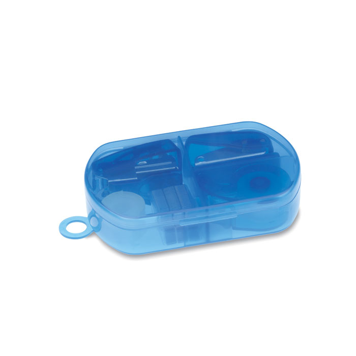 set de papeterie publicitaire - BUROBOX Bleu transparent